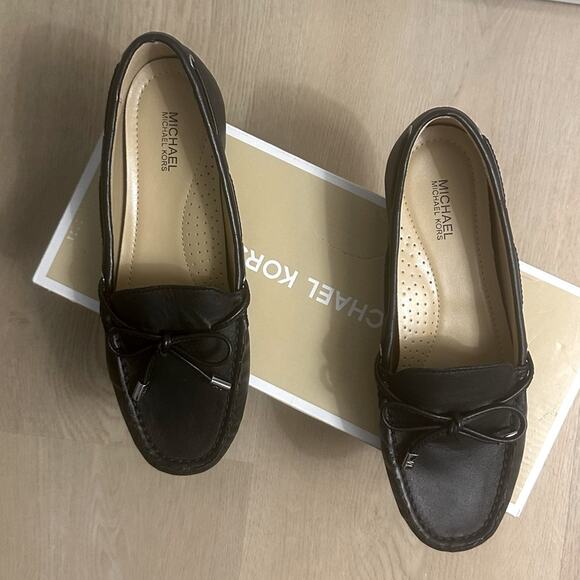 Michael Kors Shoes - New W/Box Authentic Michael Kors Black Leather  Women's Loafers size 6